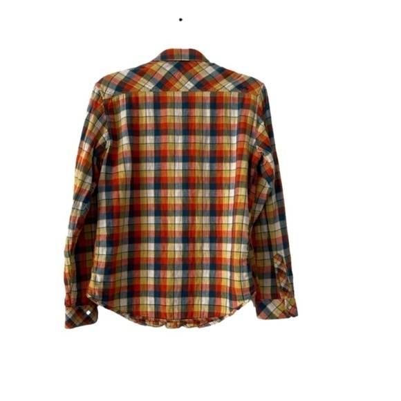 Reversible Billabong plaid flanel snap closure flannel long sleeve plaid shirt M - Picture 4 of 9